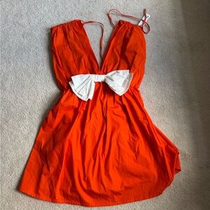 Day + Moon Orange Mini Dress